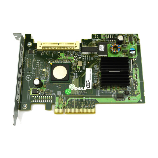 RAID CONTROLLER DELL SAS 5IR 0MB/NO BBU/PCIE/3GB/1CHx4 IN (Refurbished)