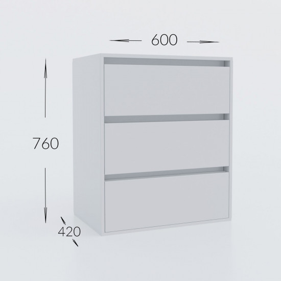 Συρταριέρα Idea Λευκό 60x42x76cm