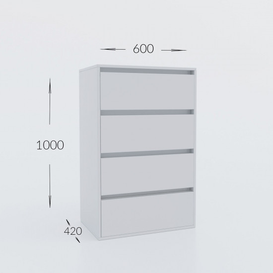 Συρταριέρα Idea Λευκό 60x42x100cm
