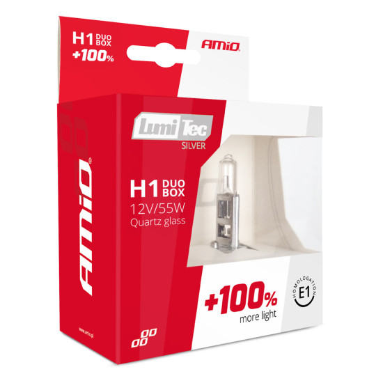 H1 12V 55W P14,5s LUMITEC SILVER ΑΛΟΓΟΝΟΥ +100% UP TO 25m ΑΜΙΟ- 2 ΤΕΜ.