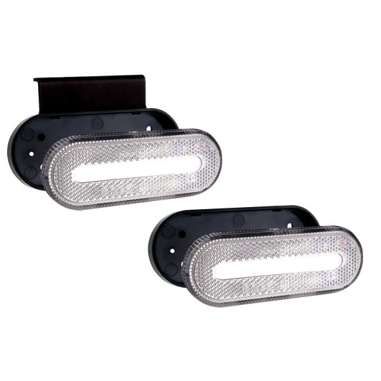 ΦΩΣ ΟΓΚΟΥ ΦΟΡΤΗΓΟΥ LED ΛΕΥΚΟ ΟΒΑΛ 10-30V 124x49x22mm ΑΔΙΑΒΡΟΧΟ OM-01-W AMIO 1ΤΕΜ.