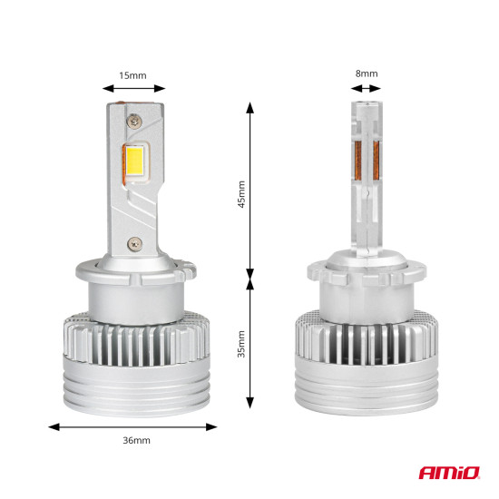 ΛΑΜΠΕΣ LED D4S/D4R 12V 6.000K 6800lm CAN-BUS D-BASIC SERIES AMIO - 2 Τεμ.