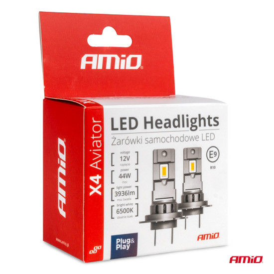 ΛΑΜΠΕΣ LED H8/Η9/Η11 12V 44W 6.500K 3.936lm X4 SERIES AVIATOR PLUG & PLAY ΑΜΙΟ - 2 ΤΕΜ.