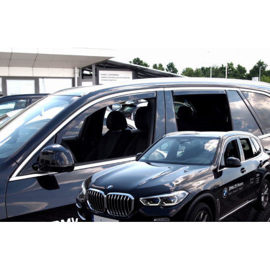 ΑΝΕΜΟΘΡΑΥΣΤΕΣ ΓΙΑ BMW X5 G05 5D 2018+ -ΣΕΤ ΑΥΤΟΚΙΝΗΤΟΥ ΑΠΟ ΕΥΚΑΜΠΤΟ ΦΙΜΕ ΠΛΑΣΤΙΚΟ HEKO - 4 ΤΕΜ.