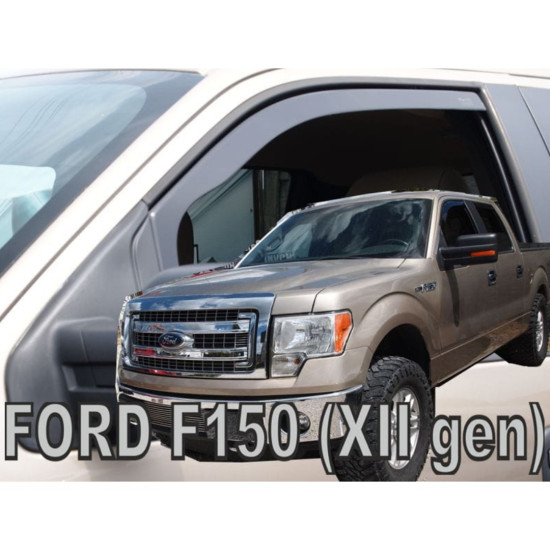 ΑΝΕΜΟΘΡΑΥΣΤΕΣ ΓΙΑ FORD F-150 XLT 4D 2008-2014 ΖΕΥΓΑΡΙ ΑΠΟ ΕΥΚΑΜΠΤΟ ΦΙΜΕ ΠΛΑΣΤΙΚΟ HEKO - 2 ΤΕΜ.