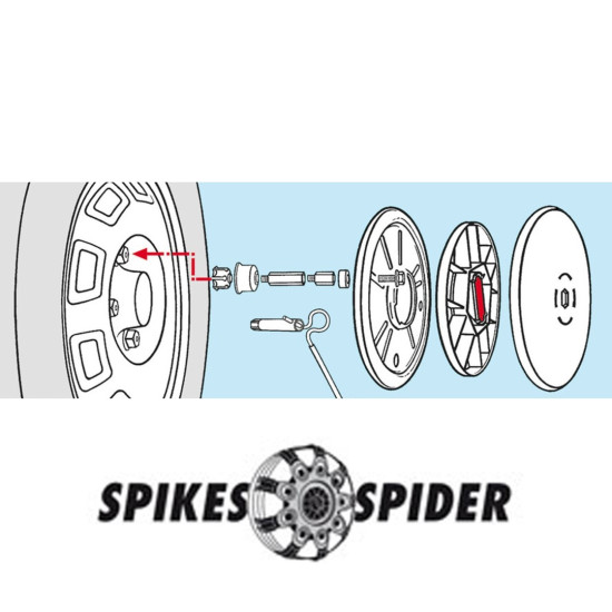 ΑΝΤΑΠΤΟΡΕΣ 17 mm ΓΙΑ SPIKES SPIDER ΑΛΥΣΙΔΕΣ (2 ΤΕΜ.)