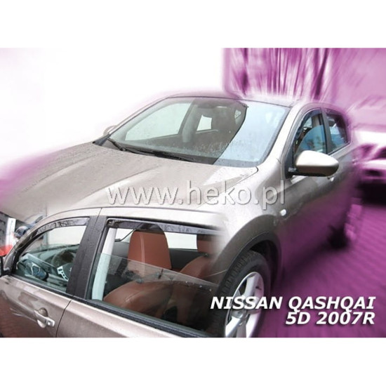 ΑΝΕΜΟΘΡΑΥΣΤΕΣ ΓΙΑ NISSAN QASHQAI I J10 5D 02/2007-2013 / QASHQAI +2 5D 11/2008-2013 ΖΕΥΓΑΡΙ ΑΠΟ ΕΥΚΑΜΠΤΟ ΦΙΜΕ ΠΛΑΣΤΙΚΟ HEKO - 2 ΤΕΜ.