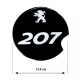 PEUGEOT 207 3D /5D 2006+ ΑΥΤΟΚΟΛΛΗΤΟ ΤΑΠΑΣ ΡΕΖΕΡΒΟΥΑΡ 14,9 cm ΜΑΥΡΟ/ΧΡΩΜΙΟ ΜΕ ΕΠΙΚΑΛΥΨΗ ΕΠΟΞΕΙΔΙΚΗΣ ΡΥΤΙΝΗΣ (ΥΓΡΟ ΓΥΑΛΙ) - 1 ΤΕΜ.