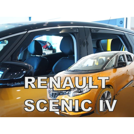 ΑΝΕΜΟΘΡΑΥΣΤΕΣ ΓΙΑ RENAULT SCENIC 5D 2017+ ΣΕΤ ΑΥΤΟΚΙΝΗΤΟΥ ΑΠΟ ΕΥΚΑΜΠΤΟ ΦΙΜΕ ΠΛΑΣΤΙΚΟ HEKO - 4 ΤΕΜ.