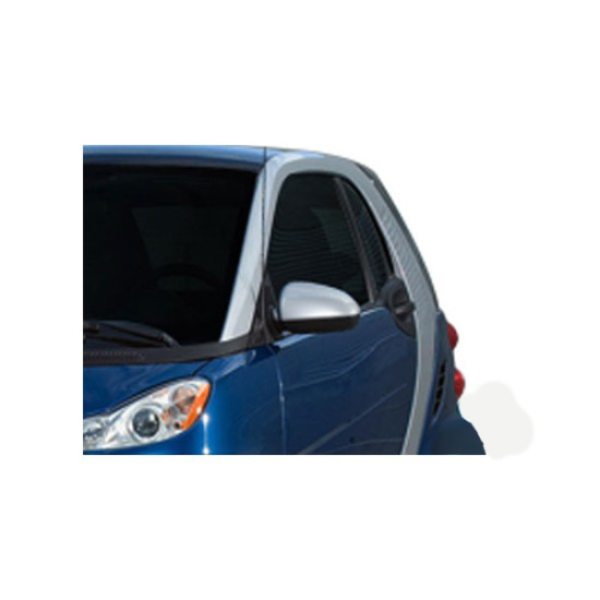 ΚΑΠΑΚΙΑ ΚΑΘΡΕΠΤΩΝ ΓΙΑ MERCEDES SMART CITYCAR W451 2007-2014 ΧΡΩΜΙΟΥ 2 ΤΕΜ. ΜΕΤΑΛΛΙΚΑ