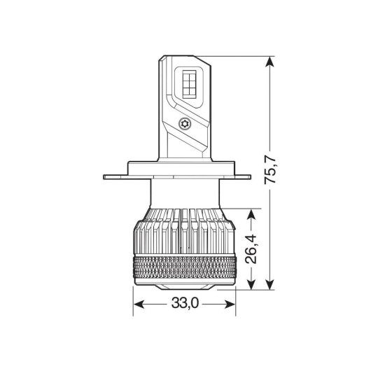 H4 9-32V P43t 6.500K 7.200lm 45W HALO LED LIGHTING SERIES 14 G-XP SPECIAL CHIPS  LED KIT LAMPA - 2 TEM.