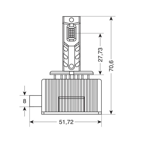 D3S/D3R 12/24V 35W 6.000K 8000lm LED SEOUL CSP-3570chips CAN BUS PLUG & PLAY LAMPA - 2ΤΕΜ.