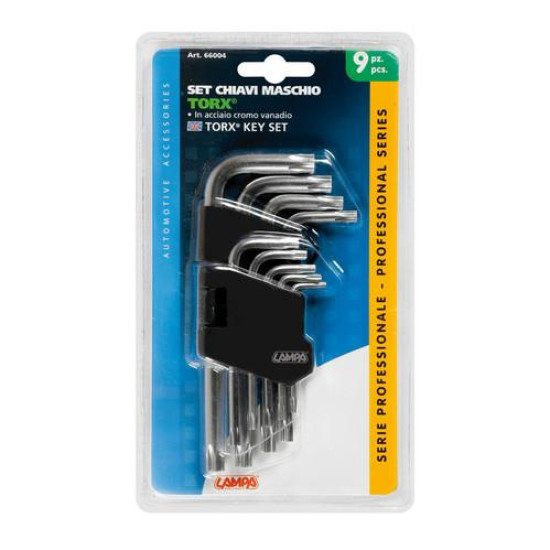 TORX ΚΛΕΙΔΙΑ 9 ΤΕΜΑΧΙΩΝ (T10/15/20/25/27/30/40/45/50)  ΧΡΩΜΙΟ-ΒΑΝΑΔΙΟ (CRV)