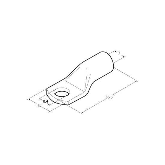 ΑΚΡΟΔΕΚΤΕΣ ΚΑΛΩΔΙΩΝ ΜΠΑΤΑΡΙΑΣ 25 mm²  ΜΕ ΤΡΥΠΑ 8mm 5ΤΕΜ