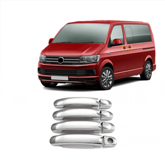 ΧΕΡΟΥΛΙΑ ΠΟΡΤΑΣ ΓΙΑ VW T6 TRANSPORTER VAN 2015+ 4 ΠΟΡΤΕΣ  ΧΡΩΜΙΟ ΜΕΤΑΛΛΙΚΑ