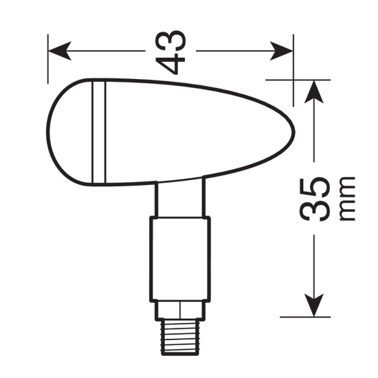 ΦΛΑΣ ΜΟΤΟ DROP 12V SMD LED (35x43mm) ΜΑΥΡΑ -2 ΤΕΜ.