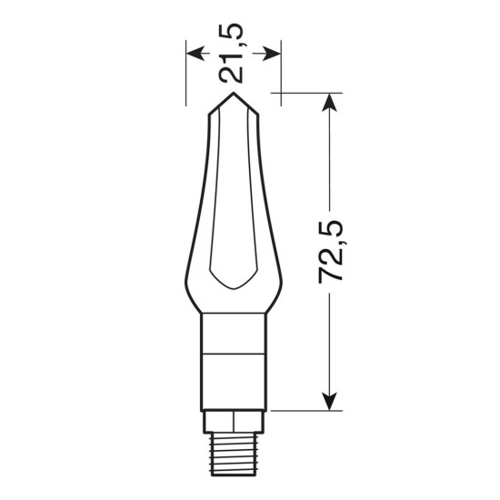 ΦΛΑΣ ΜΟΤΟ ZEPHYR ΜΑΥΡΑ 12V SMD LED 72,5x21,5mm 2ΤΕΜ.