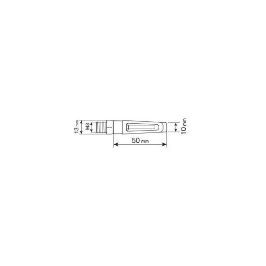 ΦΛΑΣ MOTO NAIL ΜΑΥΡΑ 12V COB LED M8 50x10mm  LAMPA  - 2 TEM.