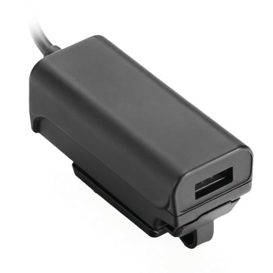 ΦΟΡΤΙΣΤΗΣ USB TYPE A+C (2 ΘΥΡΕΣ) ΜΕ  ΒΑΣΗ ΣΤΗΡΙΞΗΣ ΤΙΜΟΝΙΟΥ ΑΔΙΑΒΡΟΧΟΣ MOTO 12V 18W 22-32mm TREK X LAMPA - 1 ΤΕΜ.