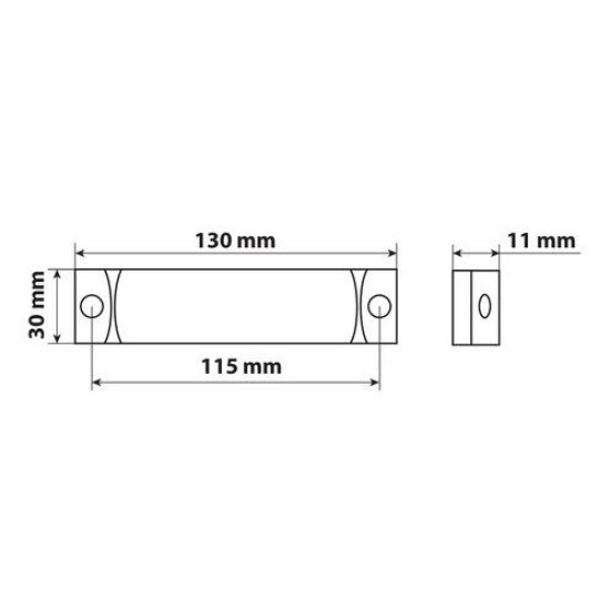 ΦΩΣ ΘΕΣΕΩΣ ΦΟΡΤΗΓΟΥ 24V 3LED ΛΕΥΚΟ 130x30mm 1ΤΕΜ.