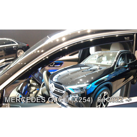 ΑΝΕΜΟΘΡΑΥΣΤΕΣ ΓΙΑ MERCEDES GLC X254 5D 2022+ - ΖΕΥΓΑΡΙ ΑΥΤΟΚΙΝΗΤΟΥ ΑΠΟ ΕΥΚΑΜΠΤΟ ΦΙΜΕ ΠΛΑΣΤΙΚΟ HEKO - 2 ΤΕΜ.