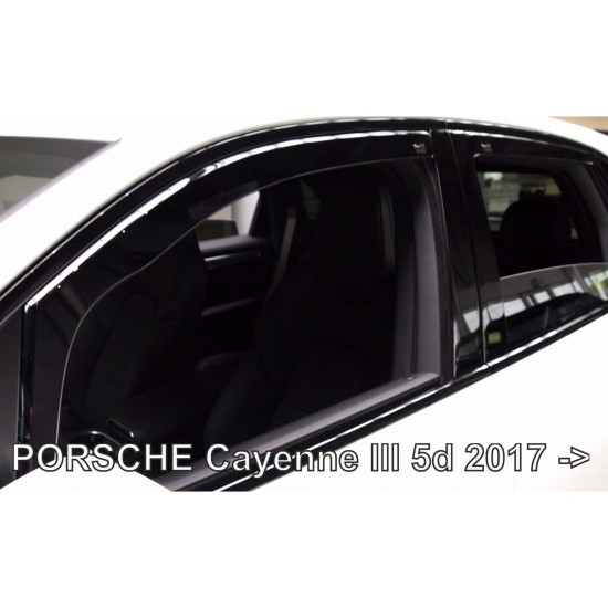 ΑΝΕΜΟΘΡΑΥΣΤΕΣ ΓΙΑ PORSCHE CAYENNE 5D 2017+ - ΣΕΤ ΑΥΤΟΚΙΝΗΤΟΥ ΑΠΟ ΕΥΚΑΜΠΤΟ ΦΙΜΕ ΠΛΑΣΤΙΚΟ HEKO - 4 ΤΕΜ.