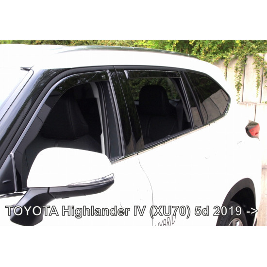 ΑΝΕΜΟΘΡΑΥΣΤΕΣ ΓΙΑ TOYOTA HIGHLANDER (XU70) 5D 2019+ ΣΕΤ ΑΥΤΟΚΙΝΗΤΟΥ ΑΠΟ ΕΥΚΑΜΠΤΟ ΦΙΜΕ ΠΛΑΣΤΙΚΟ HEKO - 4 ΤΕΜ.