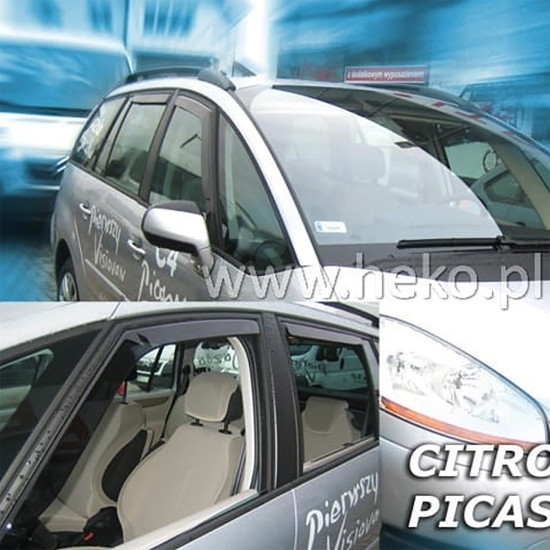 ΑΝΕΜΟΘΡΑΥΣΤΕΣ ΓΙΑ CITROEN C4 PICASSO MK1 5D 2006-2013 ΖΕΥΓΑΡΙ ΑΠΟ ΕΥΚΑΜΠΤΟ ΦΙΜΕ ΠΛΑΣΤΙΚΟ HEKO - 2 ΤΕΜ.