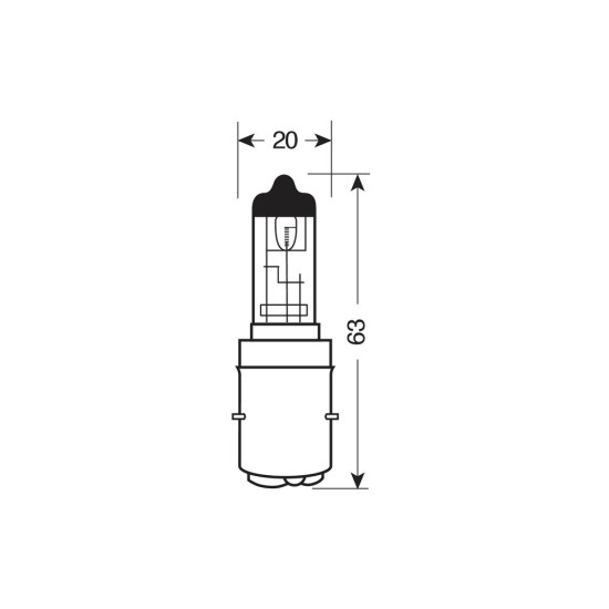 S1 12V 25/25W BA20D OSRAM ORIGINAL LAMPA - 1 ΤΕΜ