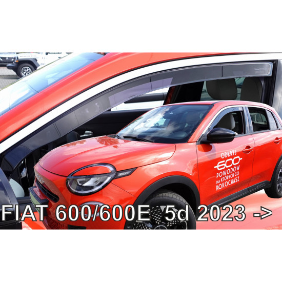 ΑΝΕΜΟΘΡΑΥΣΤΕΣ ΓΙΑ FIAT 600/600E 5D 2023+ ΖΕΥΓΑΡΙ ΑΠΟ ΕΥΚΑΜΠΤΟ ΦΙΜΕ ΠΛΑΣΤΙΚΟ HEKO - 2 ΤΕΜ.