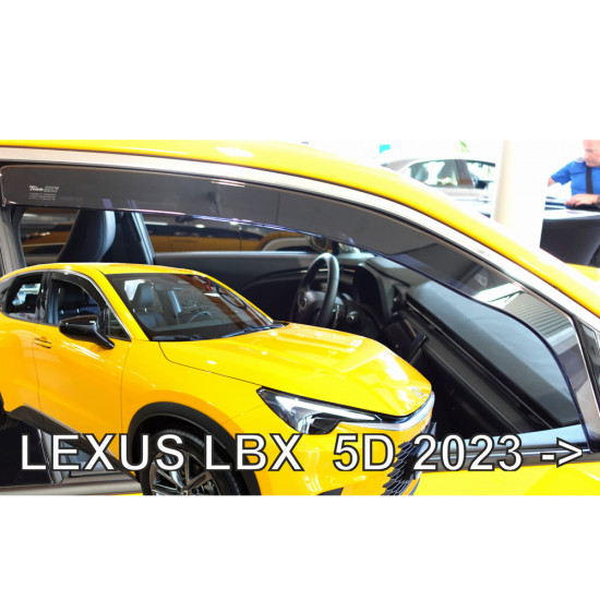 ΑΝΕΜΟΘΡΑΥΣΤΕΣ ΓΙΑ LEXUS LBX 5D 2023+ - ΖΕΥΓΑΡΙ ΑΥΤΟΚΙΝΗΤΟΥ ΑΠΟ ΕΥΚΑΜΠΤΟ ΦΙΜΕ ΠΛΑΣΤΙΚΟ HEKO - 2 ΤΕΜ.