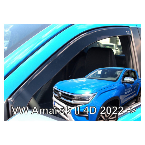 ΑΝΕΜΟΘΡΑΥΣΤΕΣ ΓΙΑ VW AMAROK 4D 2022+ ΖΕΥΓΑΡΙ ΑΠΟ ΕΥΚΑΜΠΤΟ ΦΙΜΕ ΠΛΑΣΤΙΚΟ HEKO - 2 ΤΕΜ.