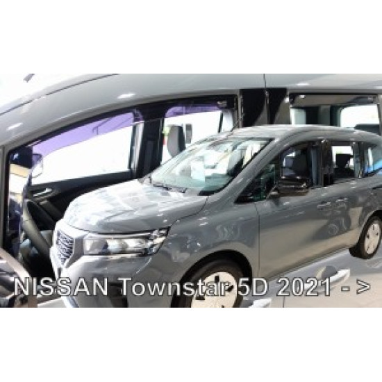 ΑΝΕΜΟΘΡΑΥΣΤΕΣ ΓΙΑ NISSAN TOWNSTAR 5D 2021+ ΣΕΤ ΑΥΤΟΚΙΝΗΤΟΥ ΑΠΟ ΕΥΚΑΜΠΤΟ ΦΙΜΕ ΠΛΑΣΤΙΚΟ HEKO - 4 ΤΕΜ