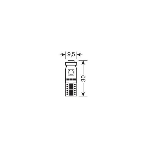 T10 W5W 12V W2,1x9,5d 38lm HYPER-LED9 ΛΕΥΚΟ CAN-BUS (ΤΡΙΠΛΟΕΣΤΙΑΚΟ-FIAT+ALFA ROMEO+LANCIA)2ΤΕΜ.