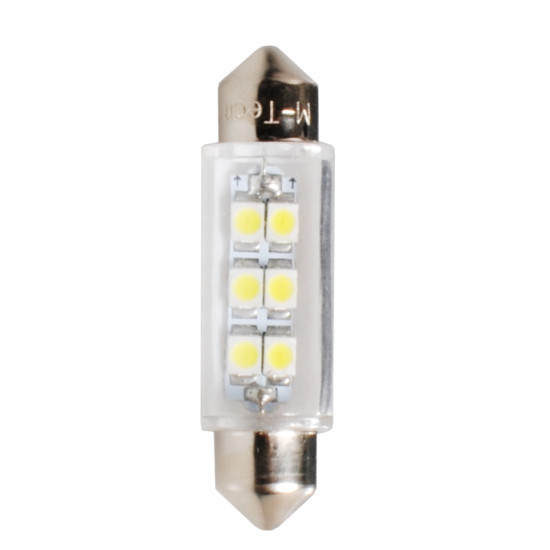 ΛΑΜΠΑΚΙΑ ΠΛΑΦΟΝΙΕΡΑΣ C5W/C10W 12V 0,48W SV8,5 41mm LED 6xSMD3528 PREMIUM ΛΕΥΚΟ 1ΤΕΜ.