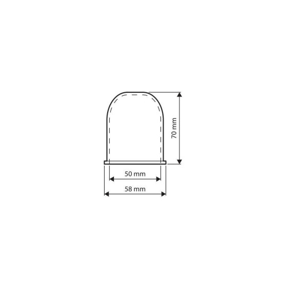 ΚΑΠΑΚΙ ΚΟΤΣΑΔΟΡΟΥ ΠΛΑΣΤΙΚΟ (ABS) 70x58mm ΑΔΙΑΒΡΟΧΟ ΜΑΥΡΟ ΓΥΑΛΙΣΤΕΡΟ LAMPA - 1 τεμ.