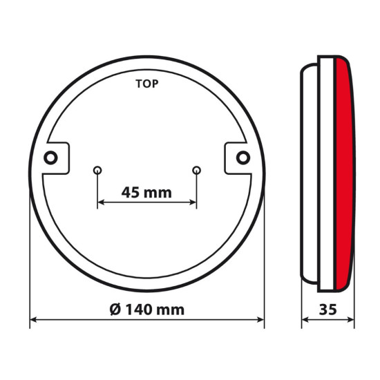 ΦΩΣ ΠΙΣΩ ΔΕΞΙ 12/24V DYNAMIC-O 140 mm ΜΕ 29 LED 3 ΧΡΗΣΕΙΣ ΘΕΣΕΩΣ/ΦΛΑΣ/STOP (ΚΟΚΚΙΝΟ/ΠΟΡΤΟΚΑΛΙ) - 1 ΤΕΜ.