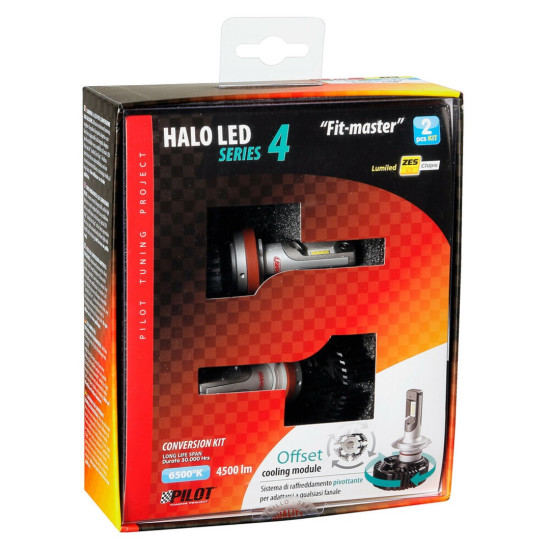 H8/H9/H11/H16 9-32V 6.500K 4.500lm 50W PGJ19-X HALO LED SERIE 4 FIT-MASTER ZES CHIPS 2ΤΕΜ. LED KIT