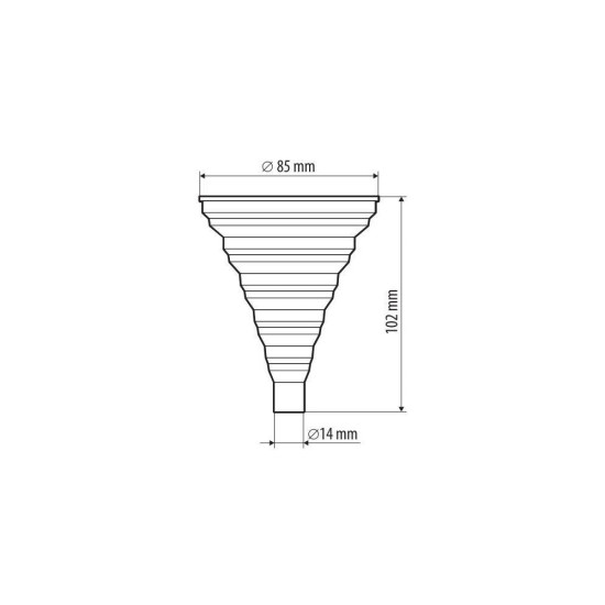 ΧΩΝΙ ΓΙΑ ΚΑΥΣΙΜΑ ΠΤΥΣΣΟΜΕΝΟ ΣΙΛΙΚΟΝΗΣ ΠΟΡΤΟΚΑΛΙ ΔΙΑΜΕΤΡΟΣ: 85mm/ ΣΤΟΜΙΟ:14mm/ΥΨΟΣ: 102mm MINI FUNNEL LAMPA - 1 ΤΕΜ.