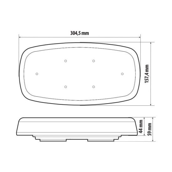 ΦΑΡΟΣ/ΣΤΡΟΜΠΟ MINI BAR 12/24V 38W 84LED ΠΟΡΤΟΚΑΛΙ 7 ΧΡΗΣΕΩΝ ΜΕ ΦΙΣ ΑΝΑΠΤΗΡΑ ΜΑΓΝΗΤΙΚΟ 304,5x157,4mm