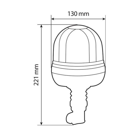 ΦΑΡΟΣ ΠΕΡΙΣΤΡΕΦΟΜΕΝΟΣ 16LED RL-10 9-32V 3 ΛΕΙΤΟΥΡΓΙΩΝ ΒΙΔΩΤΟΣ ΕΛΑΣΤΙΚΟΣ ΠΟΡΤΟΚΑΛΙ 130x221mm