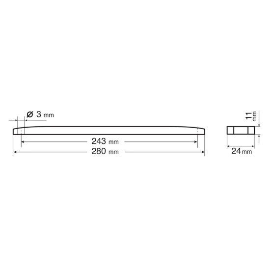 ΦΩΣ ΟΓΚΟΥ ΦΟΡΤΗΓΟΥ 12LED ΚΟΚΚΙΝΟ SMD 24V 280x24x11mm LAMPA - 1 Τεμ.