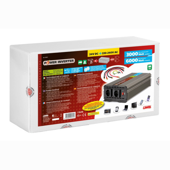 INVERTER 24V/220-240W max3000-peak6000W