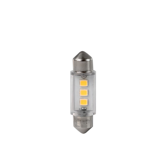 ΛΑΜΠΑΚΙΑ ΠΛΑΦΟΝΙΕΡΑΣ C5W 24V SV8,5 36mm 3xSMD2835 LED ΛΕΥΚΟ HEAVY DUTY BLISTER M-TECH - 2 Τεμ.