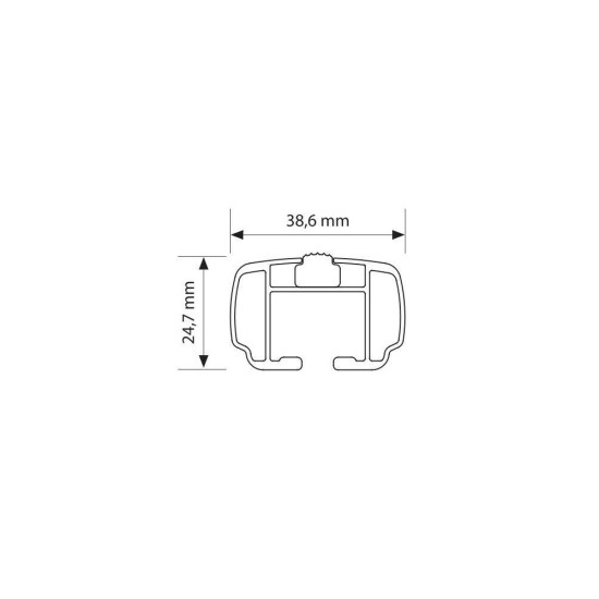 ΜΠΑΡΕΣ ΟΡΟΦΗΣ ΑΛΟΥΜΙΝΙΟΥ ΜΑΥΡΗ (M) 120cm HELIO BLACK ΧΩΡΙΣ ΚΛΕΙΔΙ max90kg​ NORDRIVE - 2 TEM.