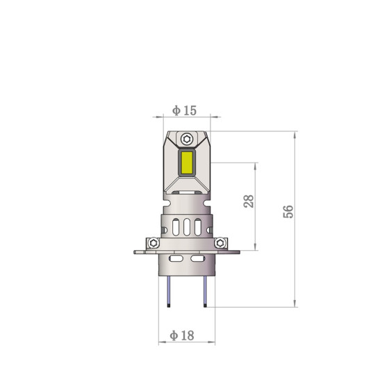 ΛΑΜΠΕΣ H7 12V 2x 21W max6.000K 4600lm PRO SMART SERIES LED  M-TECH - 2 τεμ.