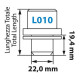 Μπουλόνια Ασφαλείας 14x1,50 19,44/42,6mm (22) ίσια με ροδέλα L010