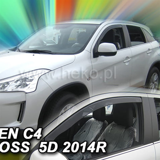 CITROEN C4 AIRCROSS 5D 2012 ΖΕΥΓΑΡΙ ΑΝΕΜΟΘΡΑΥΣΤΕΣ ΑΠΟ ΕΥΚΑΜΠΤΟ ΦΙΜΕ ΠΛΑΣΤΙΚΟ HEKO - 2 ΤΕΜ.