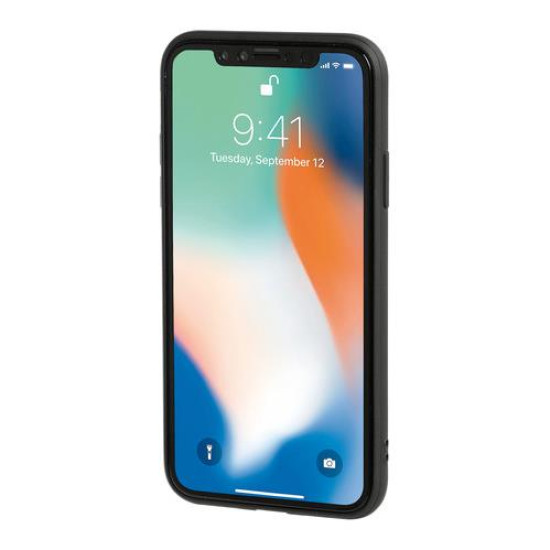 APPLE iPHONE X ΘΗΚΗ ΚΙΝΗΤΟΥ DUO POCKET ΜΑΥΡΟ-ΚΟΚΚΙΝΟ ΜΑΓΝΗΤΙΚΗ SILVER LINE