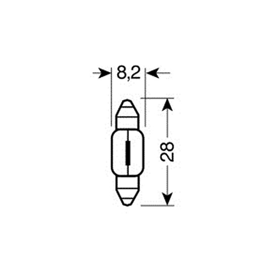 ΛΑΜΠΑ ΣΩΛΗΝΩΤΗ 5W/12V SV7-8 8X28mm